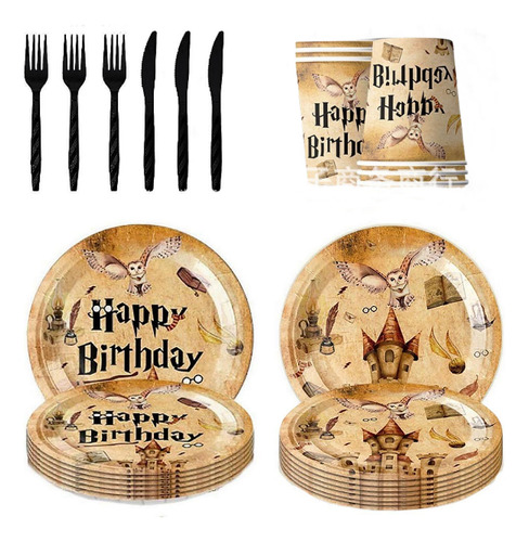 50pcs Harry Potter Fiesta De Cumpleaños Vajilla Desechable