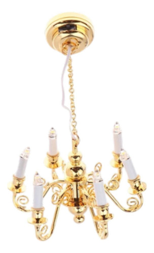 1/12 Casa De Muñecas Luz Accesorios Para Muñecas A
