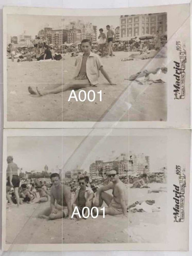 2 Antiguas Fotografías 1955. Rambla Casino Mar Del Plata