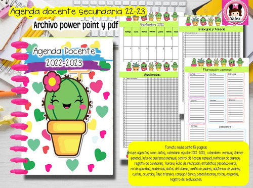 Agenda Maestra 2022 2023 Secundaria Kit Imprimible