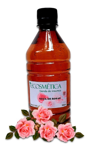 Agua De Rosas Uso Cosmético X 500 Ml Ecosmetica
