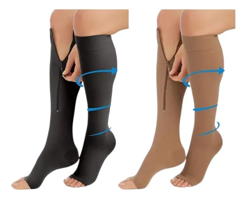 Medias De Compresión Anti Varices Zip Sox Unisex Cierre