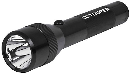 Linterna Aluminio Negro Truper 2d - 1 Led - 160m