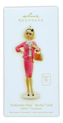 Barbie Hallmark Keepsake Preferably Pink Ornament 2008