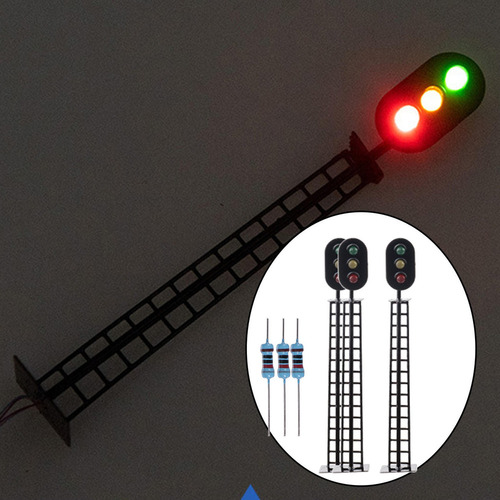 6 Piezas Diy Semáforos 1:87 Ho Escala Semáforo Lámpara Luz D