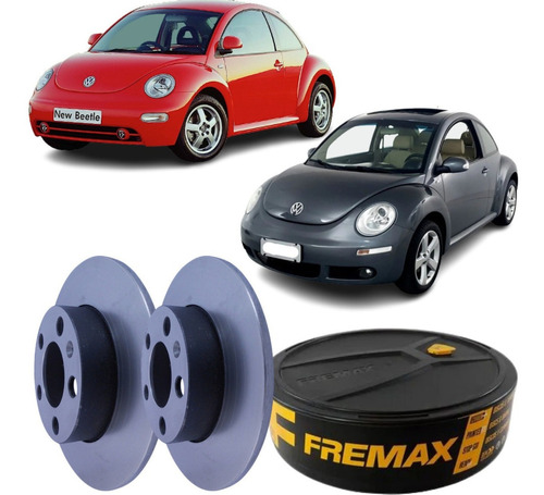 Par Discos De Freio Traseiro Fremax Vw New Beetle 2.0 2009