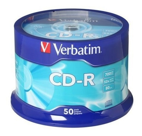 Cd-r Verbatim 94691 52x 80 Min 700 Mb 50 Discos