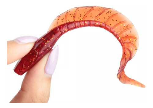 Señuelos Vinilos Soft Bait 3.5g/12cms Spinpoler Rojo