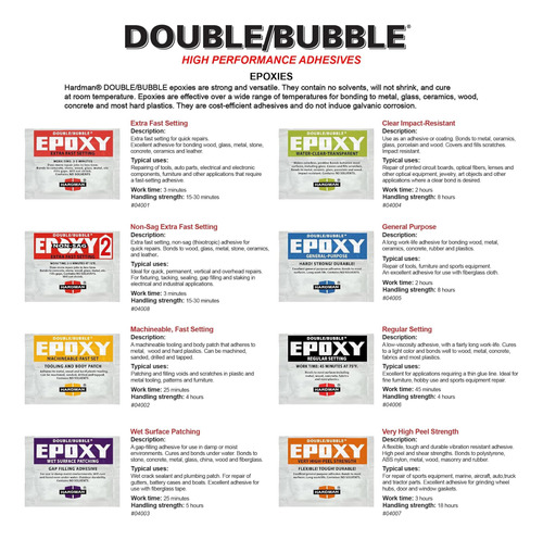 Hardman Double Bubble Multipack Epoxy Uretane Set 11 Tipos
