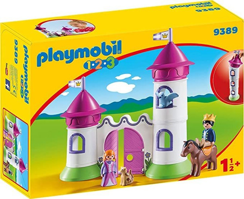 Playmobil 1.2.3 9389 Castillo Con Torre Apilable
