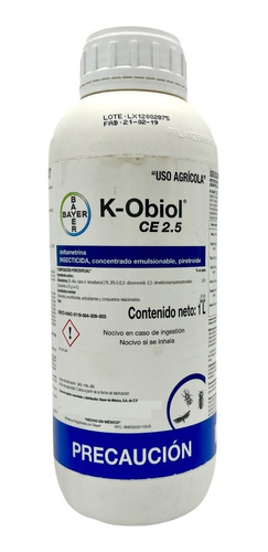 K-obiol Ce 2.5 Bayer 1 Litro Insecticida K Obiol