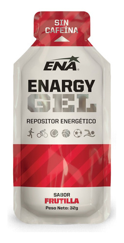 Enargy Gel (6 Uni.) Ena Sport - Repositor Energético Sabor Frutilla