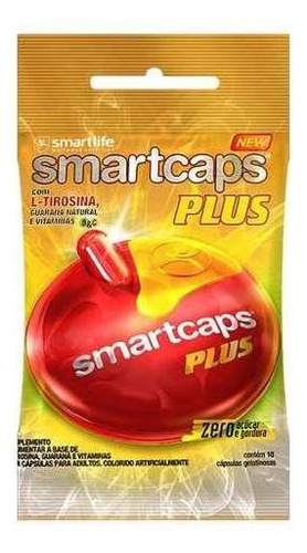 Energético Em Cápsula - Smart Caps - 10 Cápsulas - Smartlife Sabor Sem Sabor