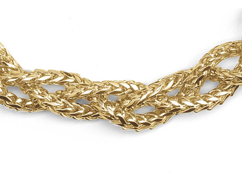 Pulsera Dorado Sailor Knot Trenzada Hombr Guess Diámetro 10 Cm Largo 19 Cm