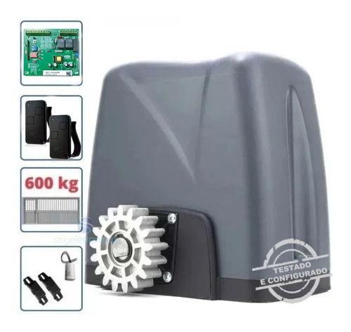 Kit Motor P/ Portão Deslizante Dz Nano 36 Turbo Rossi 1/4 Hp