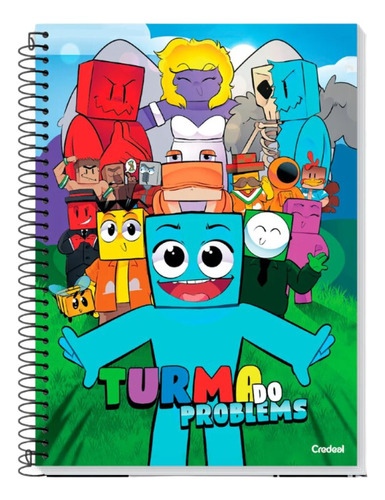 Caderno Universitário Espiral Turma Do Problems 80f Credeal