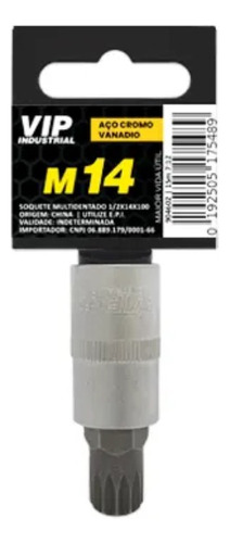 Soquete Multidentado M14mm  - 1/2 Curto