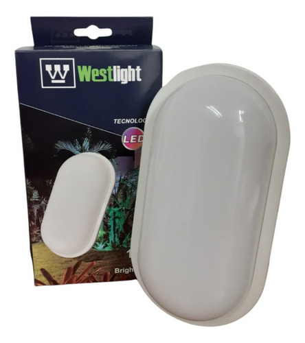 Vapoleta Led 15w Blanca Ovalada Westlight