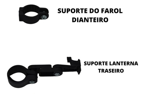 Imagem 4 de 10 de Kit Lanterna Farol De Bike C/ Buzina Seta Luz De Freio Pisca