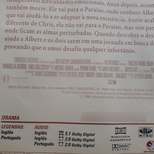 Amor Além Da Vida Dvd Original / Robin Willis