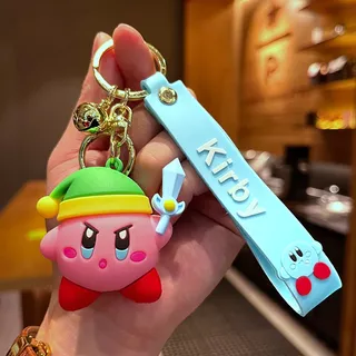 Kirby Link Zelda Nintendo Chaveiro Cordão Silicone Pingente.