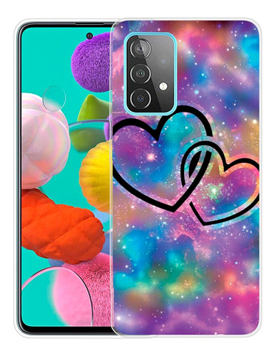 Protector Samsung Galaxy A52 Diseño Corazones