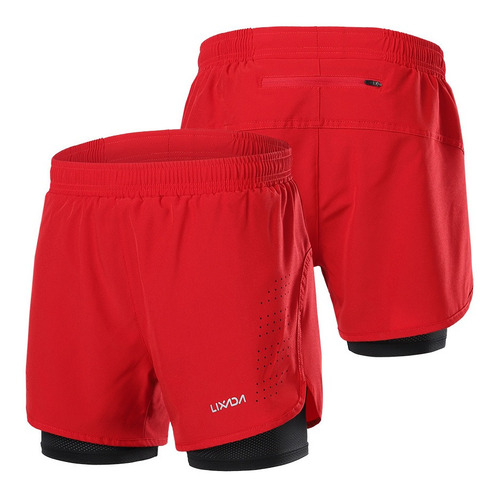 Shorts Deportivos Lixada 2 En 1 Transpirables Para Hombre
