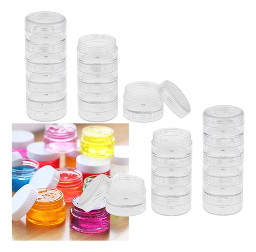 4x Caja De Cristal For Joyería Pequeña Pastilla Tapón De