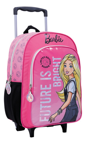 Mochila Con Carro Barbie Future Is Bright Wabro Escolar 