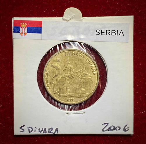 Moneda 5 Dinara Serbia 2006 Km 40