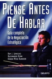 Libro Piense Antes De Hablar  De Roy J. Lewicki, Alexander H