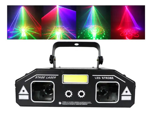 Luces Laser Efecto Strobo 3 En 1 Rojo Verde Fiesta Discoteca