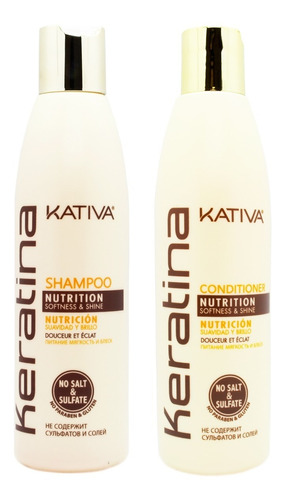 Kativa Keratina Shampoo + Acondicionador Cabello Dañado