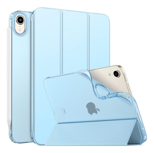 Funda, Soft Tpu Translucida + Moko Para iPad Mini 6 Azul Cel