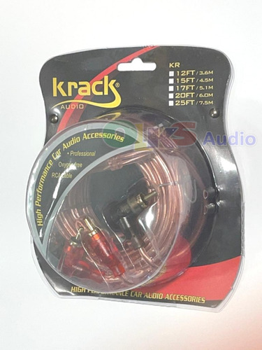 Imagen 1 de 2 de Cable Rca De 90cm 2 Canales Libre De Oxigeno Krack Kr-3ft