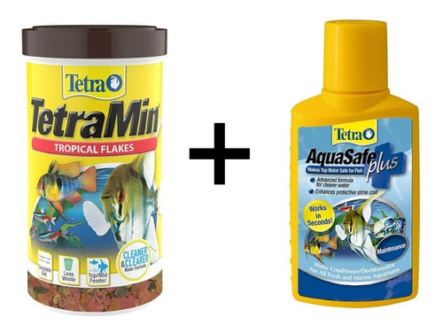Imagen 1 de 10 de Combo Tetra Min 62gr + Acondicionador Aquasafe 100ml