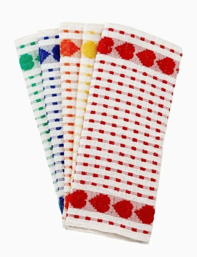 Imagen 3 de 3 de Pack X 6 Repasadores Corazón 100% Algodón Super Oferta!