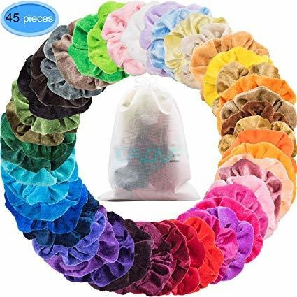 Eaone 45 Colores De Pelo De Terciopelo Scrunchies Lazos Del 