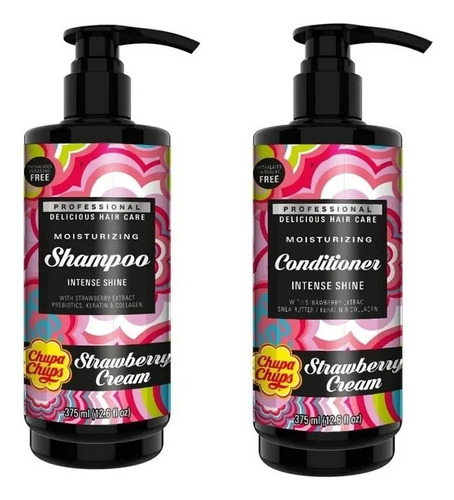  Kit Chupa Chups Strawberry Cream Shampoo Y Acondicionador