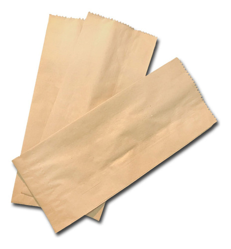 Sobre De Papel Madera Kraft Panaderia N4 28x13 - X100u Color Marrón claro sobre kraft