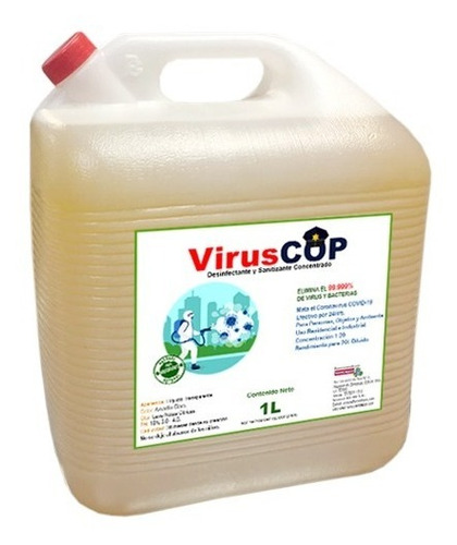 Sanitizantes Concentrados, Mxvco-001, 1l, Rendimiento 20l, Color N/a