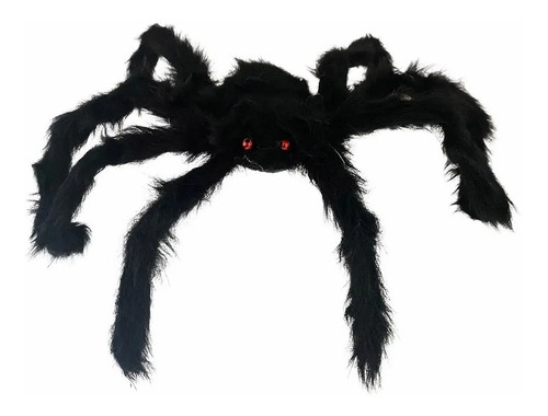 Aranha Veludo Pêlos Gigante Brinquedo Halloween Terror