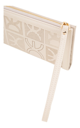 Cartera Flap Cloe Inille I Grande Color Beige
