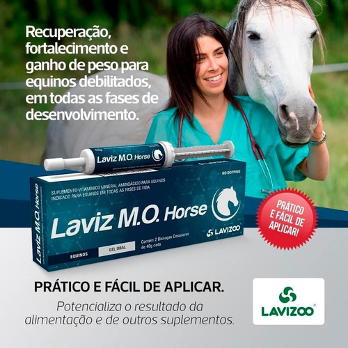 Mo Horse 2x40g Suplemento De Vitaminas Cavalo - Lavizoo