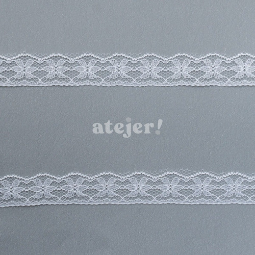 Imagen 4 de 4 de Puntilla Mercería Nylon Art 1599 De 15mm X 20 Metros