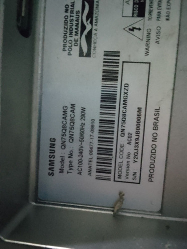 Imagem 1 de 7 de Tv Samsung 75 Polegadas