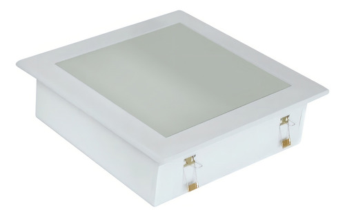 Plafon Embutir Quadrado Vidro Fosco 2 Lampadas Cod5390.25.23