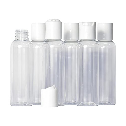 Botellas Vacías De Plástico Transparente De 2 Oz Con Tapa Bl