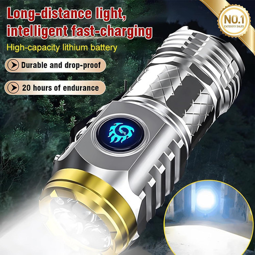 Db Mini Lámpara Táctica Recargable Impermeable Ultra Potente