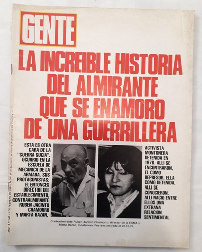 Revista Gente 967 - Chamorro Y Marta Bazan  Guerrillera 1984